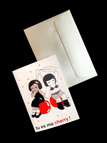 Tu es ma cherry - Carte et enveloppe